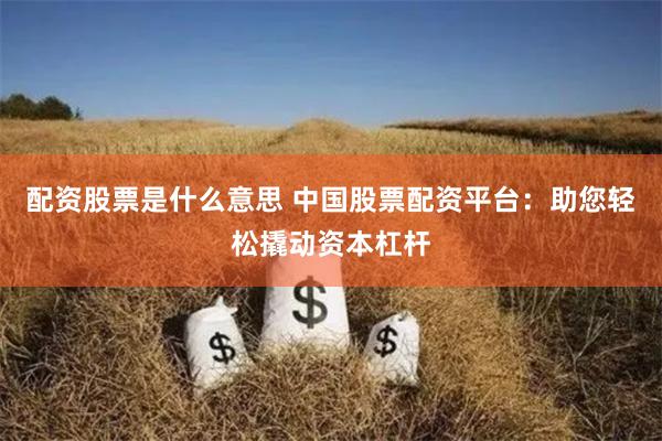 配资股票是什么意思 中国股票配资平台：助您轻松撬动资本杠杆